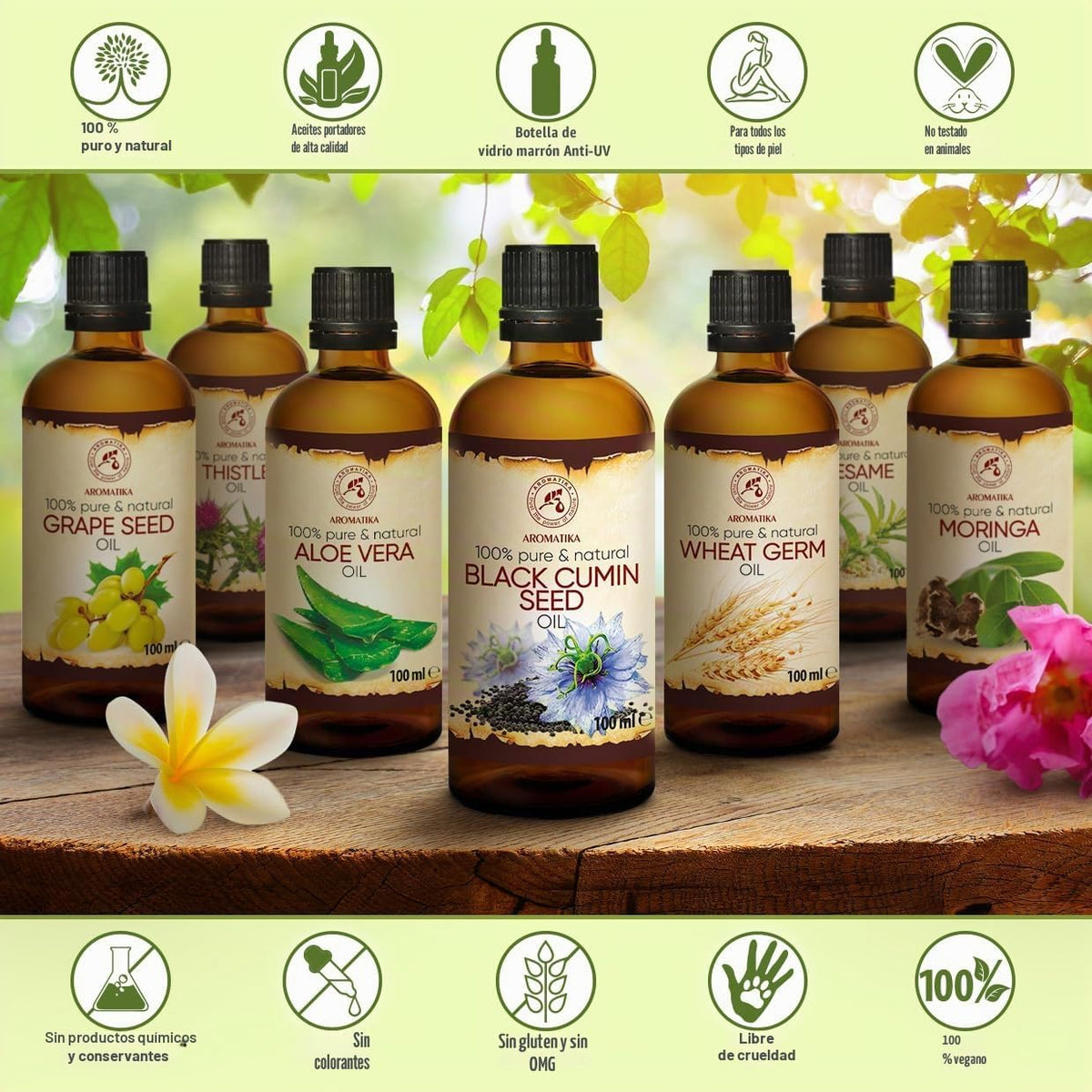 Aceite Comino Negro - 100Ml - Nigella Sativa - Oleo Aceite Vegetal De Nigella Sativa - Prensado En Frío - Aceite Base - Aceite Portador - Aceite Para La Piel - Cuidado Del Cabello