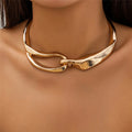 Gold-Tone Choker Necklace Gift for Her