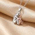 "Forever in Your Heart" Cat Hug Pendant Necklace