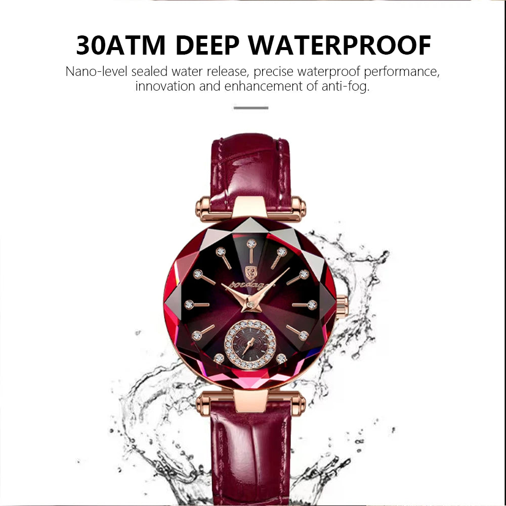 Women Watches Fashion Diamond Dial Leather Quartz Watch Top Brand Luxury Waterproof Ladies Wristwatch Girlfriend Gift