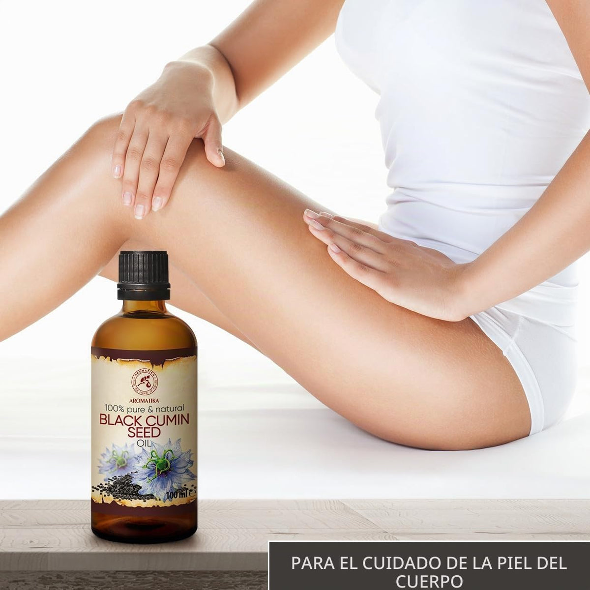 Aceite Comino Negro - 100Ml - Nigella Sativa - Oleo Aceite Vegetal De Nigella Sativa - Prensado En Frío - Aceite Base - Aceite Portador - Aceite Para La Piel - Cuidado Del Cabello